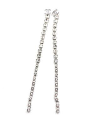 18K CC Long Crystals Earrings