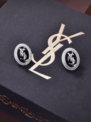18K Saint Black Crystal Earrings