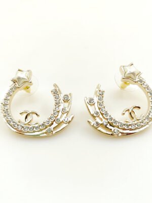 18K CC Crystals Earrings