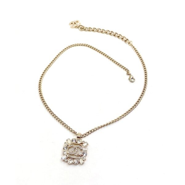 18K CC Diamonds Pendant Necklace
