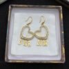 18K CD Heart Crystal Earrings