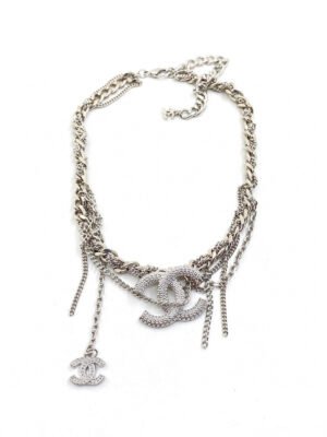 18K CC Chain Diamond Necklace