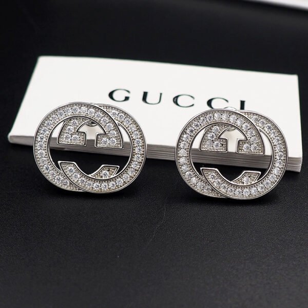 18K Double G Diamonds Earrings