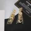 18K CC Letter Earrings