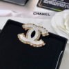 18K CC Diamonds Brooch