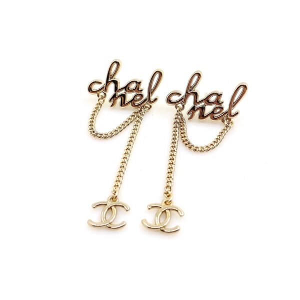 18K CC Letter Earrings