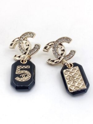 18K CC No.5 Perfume Bottle Earrings