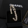 18K CC Crystal Flower Open Cuff Bracelet