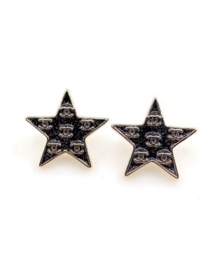 18K CC Star Earrings