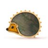 18K Lucky Animals Hedgehog Clip Brooch