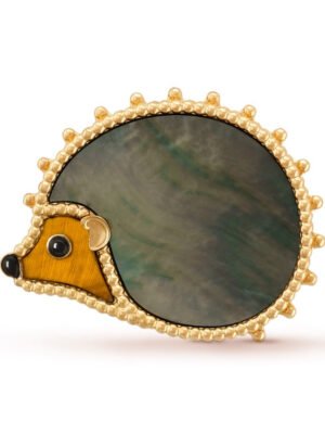 18K Lucky Animals Hedgehog Clip Brooch