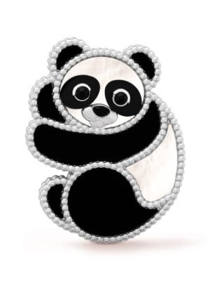 18K Lucky Animals Panda Clip Brooch