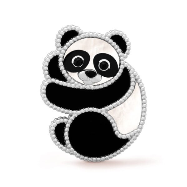 18K Lucky Animals Panda Clip Brooch