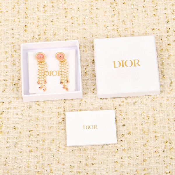18K Petit CD Tassel Earrings
