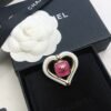 18K CC Heart Brooch