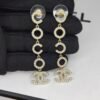 18K CC Pearl Pendant Earrings