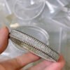18K White Gold Perl¨¦e Diamonds Three Rows Bracelet