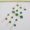 18K Magic Alhambra Five Malachite Motifs Clover Bracelet