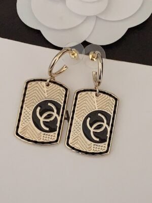 18K CC Plate Earrings
