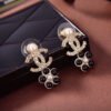 18K CC Butterfly Pendant Earrings