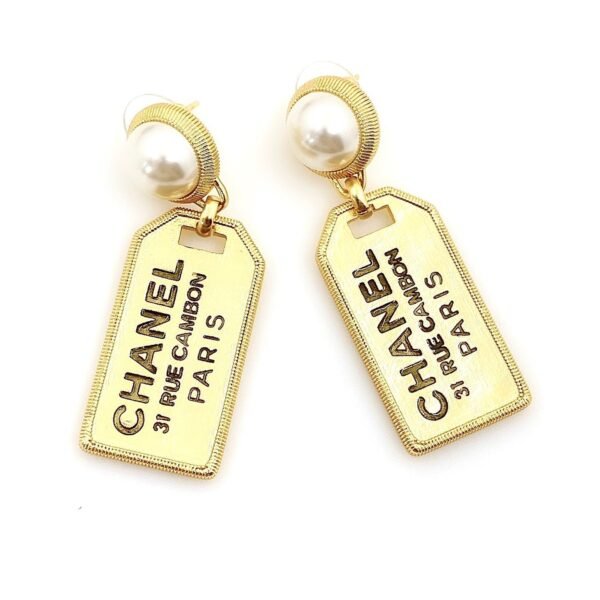 18K CC Paris Pearl Earrings
