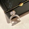 18K T Pav¨¦ Tiffany Setting Engagement Ring