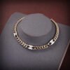 18K CC Crystals Choker Necklace