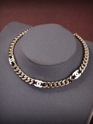 18K CC Crystals Choker Necklace