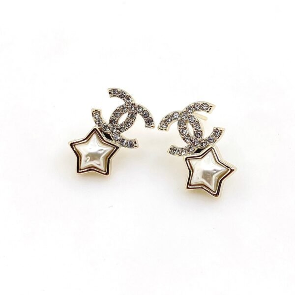 18K CC Star Crystals Earrings