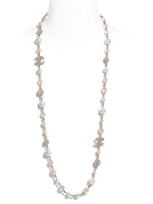 18K CC Black Pearl Diamond Necklace