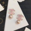 18K CC Pink Pearls Earrings