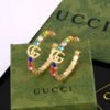 18K Double G Circle Earrings