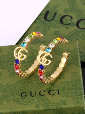 18K Double G Circle Earrings