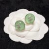 18K CC Green Earrings