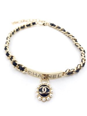 18K CC Pearls Choker Necklace