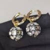 18K CC Ball Crystals Earrings