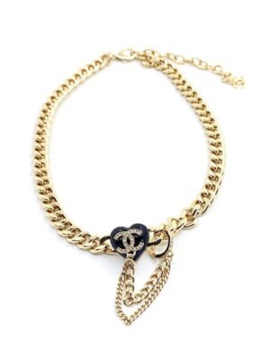 18K CC Black Choker Necklace