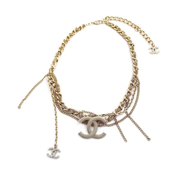 18K CC Crystals Choker Necklace