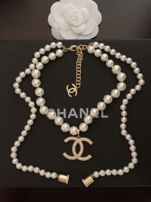 18K CC Pearls Long Necklace