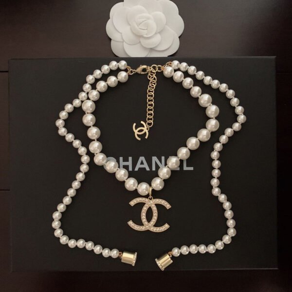 18K CC Pearls Long Necklace
