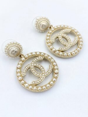 18K CC Pearl Earrings