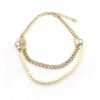 18K CC Pearls Crystals Necklace