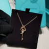 18K T Keys Woven Diamonds Medium Necklace