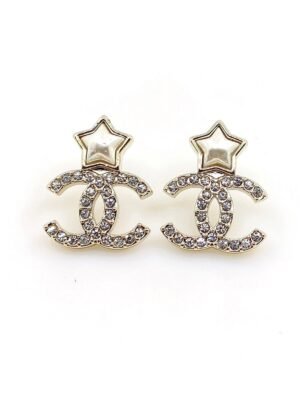 18K CC Star Crystals Earrings