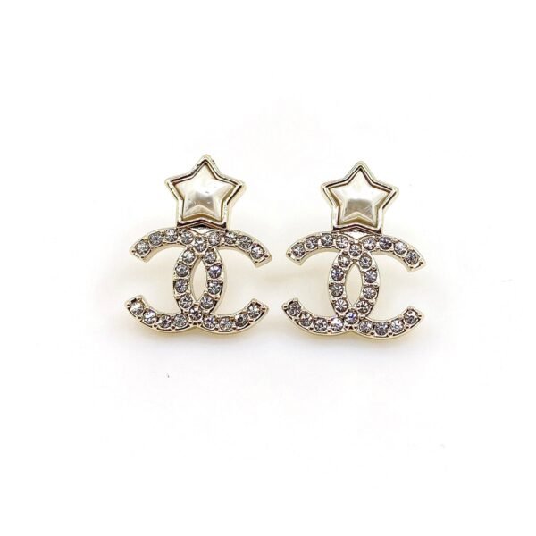 18K CC Star Crystals Earrings