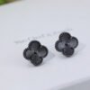 18K Vintage Alhambra Black Earrings