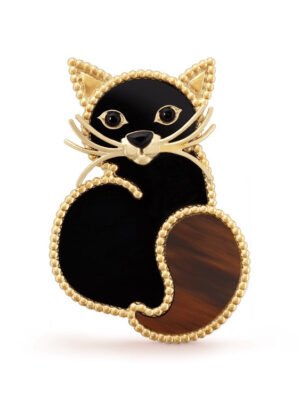 18K Lucky Animals Cat Clip Brooch