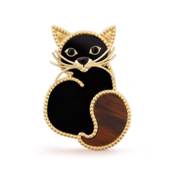 18K Lucky Animals Cat Clip Brooch