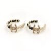 18K CC Black Open Earrings