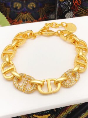 18K CD Diamond Chain Bracelet